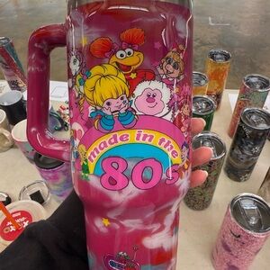 SOLD Retro 80s Cartoon Tumbler Handmade Rainbow Brite 40 Oz